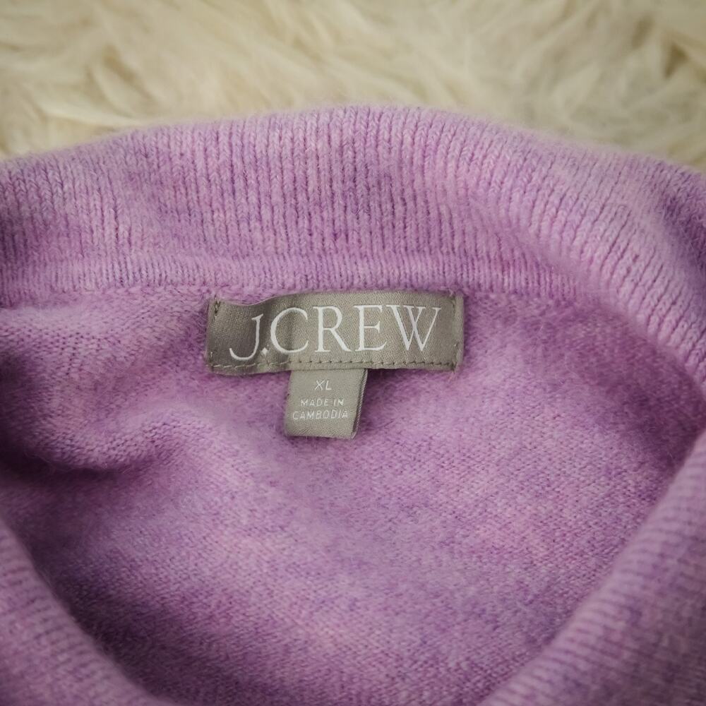 J. Crew Size XL Lavender Purple Collared Henley Polo Merino Wool Alpaca Sweater - Picture 3 of 6